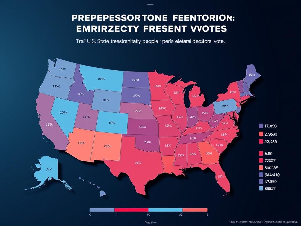 A meticulously detailed data visualization depicting the contrasting representation across different U.S. states, with an artistic blend of vibrant colors and clean typography. A crisp, high-resolution image showcasing the varying number of people per electoral vote, rendered with a professional, infographic-style aesthetic. The layout features a clear, uncluttered design, allowing the data to take center stage and effectively communicate the key insights. Subtle lighting and camera angles emphasize the informative nature of the piece, inviting the viewer to explore the nuances of electoral representation in the United States.
