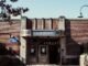 Front view of the historic Art Deco entrance to Broadway Junction Subway Station, New York City.